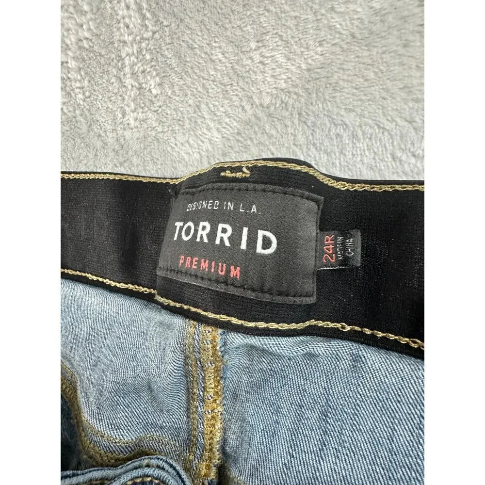 Torrid Bombshell Skinny Premium Stretch High-Rise Destructed Jean